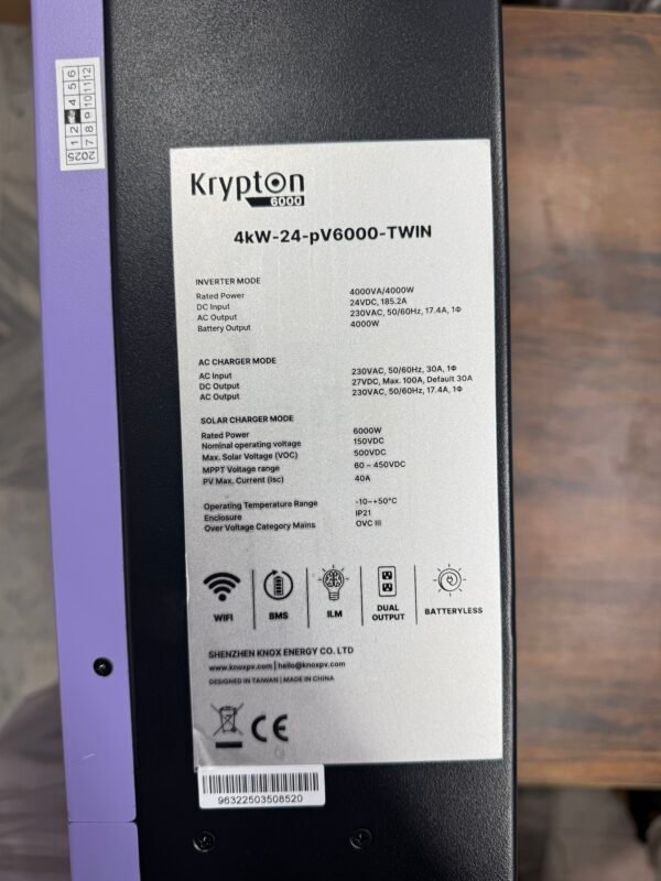 KNOX Solar Hybrid Inverter 4Kw Krypton Series - Image 3