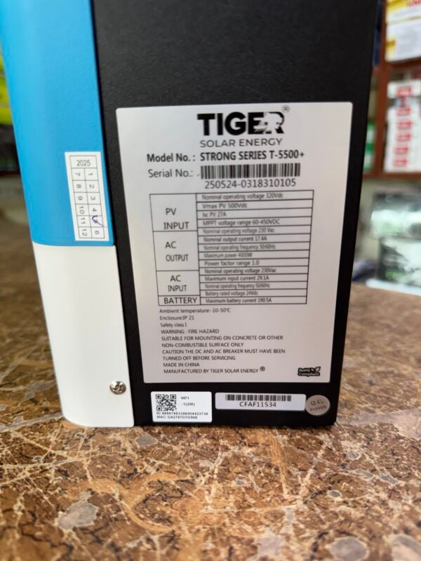 Tiger Solar Hybrid Inverter 4kw Stronge Series T5500+ - Image 4