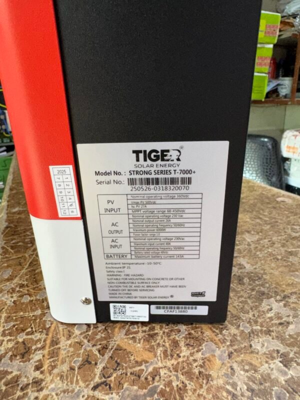 Tiger Solar Inverter 6kw Strong Series T7000+ - Image 2